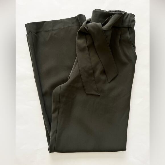 Lululemon noir wide leg belted pants Olive green 4 - Picture 10 of 10